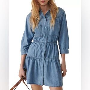 ba&sh Denim Button-Up Dress